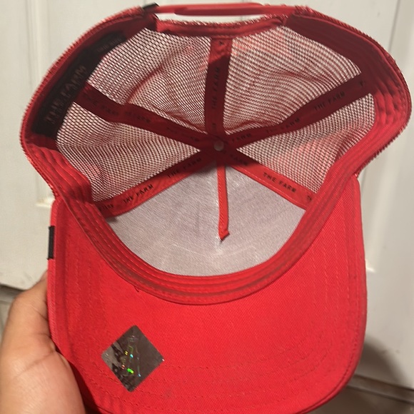 Goorin Bros The Rooster Trucker Snapback Hat - Red - Picture 3 of 3